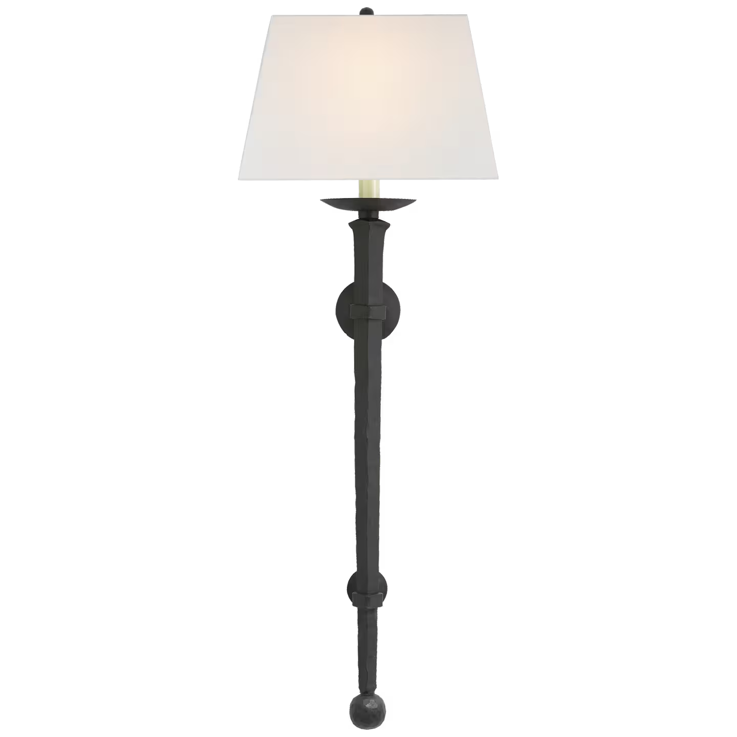 Long Iron Torch Sconce