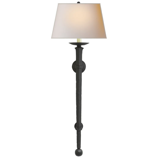 Long Iron Torch Sconce