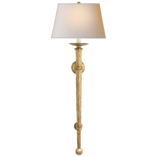 Long Iron Torch Sconce