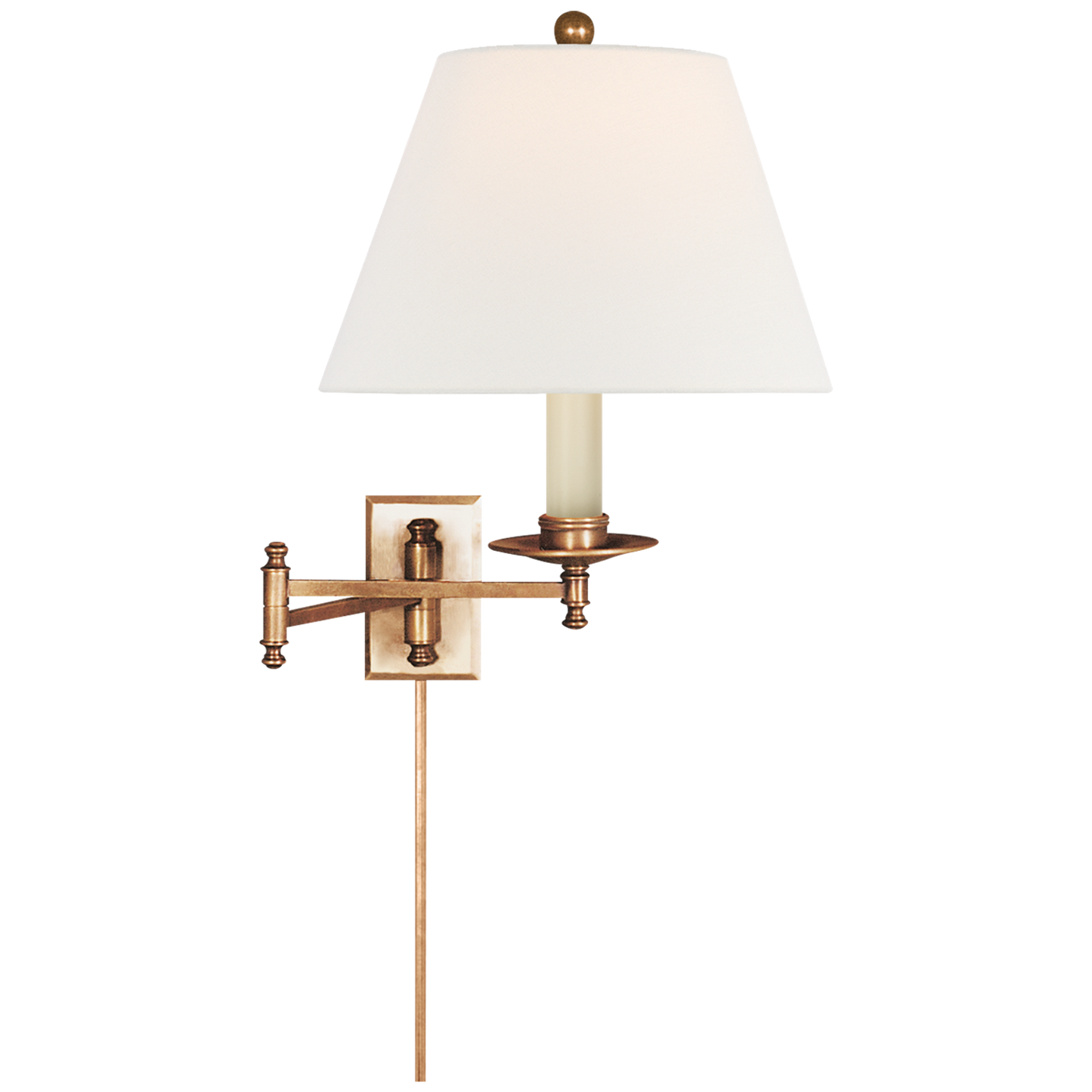 Dorchester Swing Arm Wall Light with Linen Shade