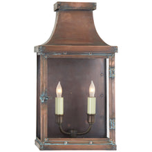 Bedford Wide 3/4 Lantern in Natural Copper