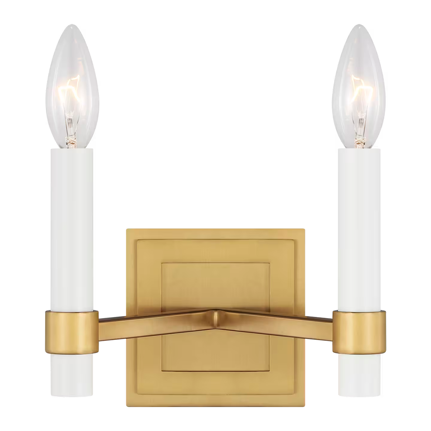 Marston Double Wall Sconce in Burnished Brass