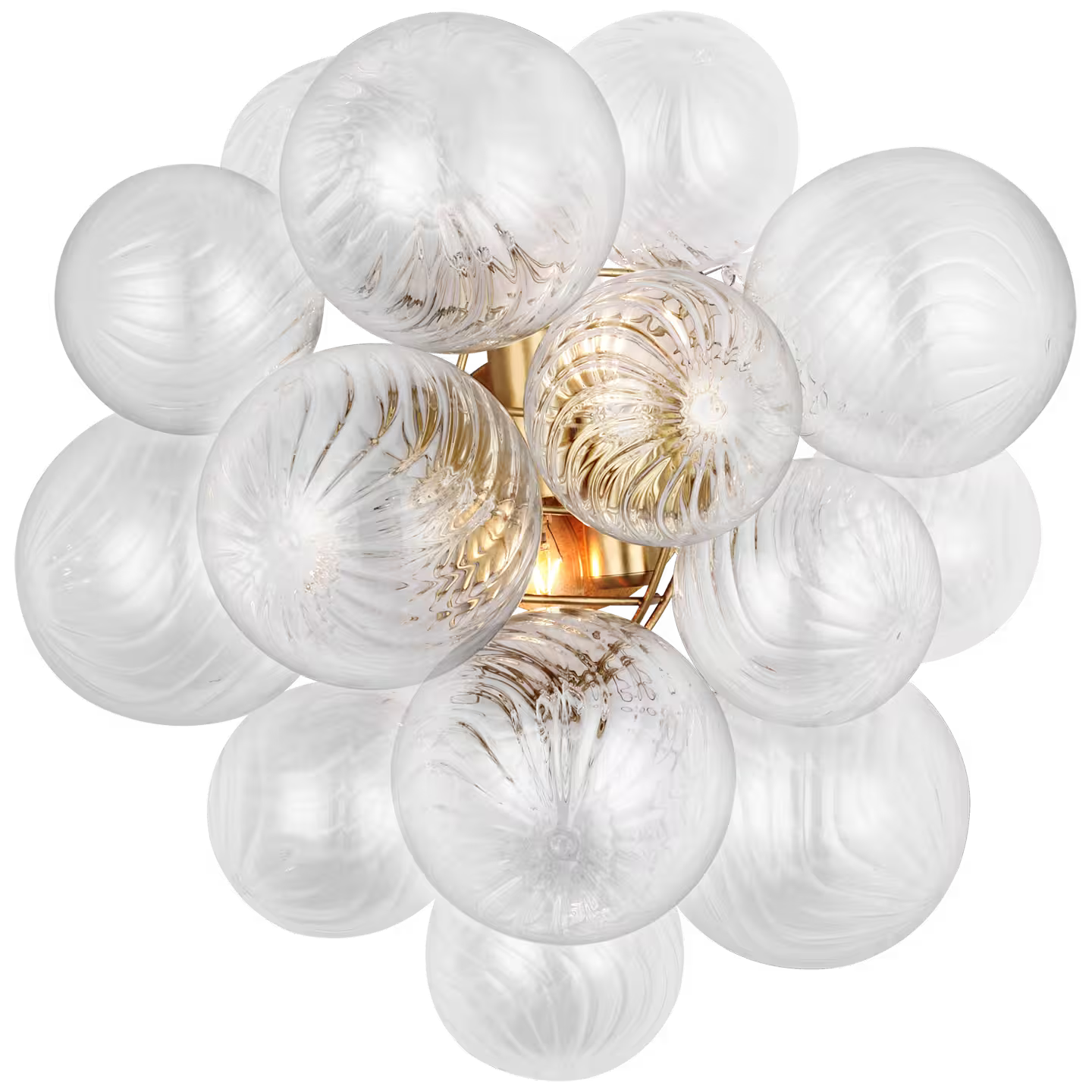 Talia Sconce with Clear Swirled Glass