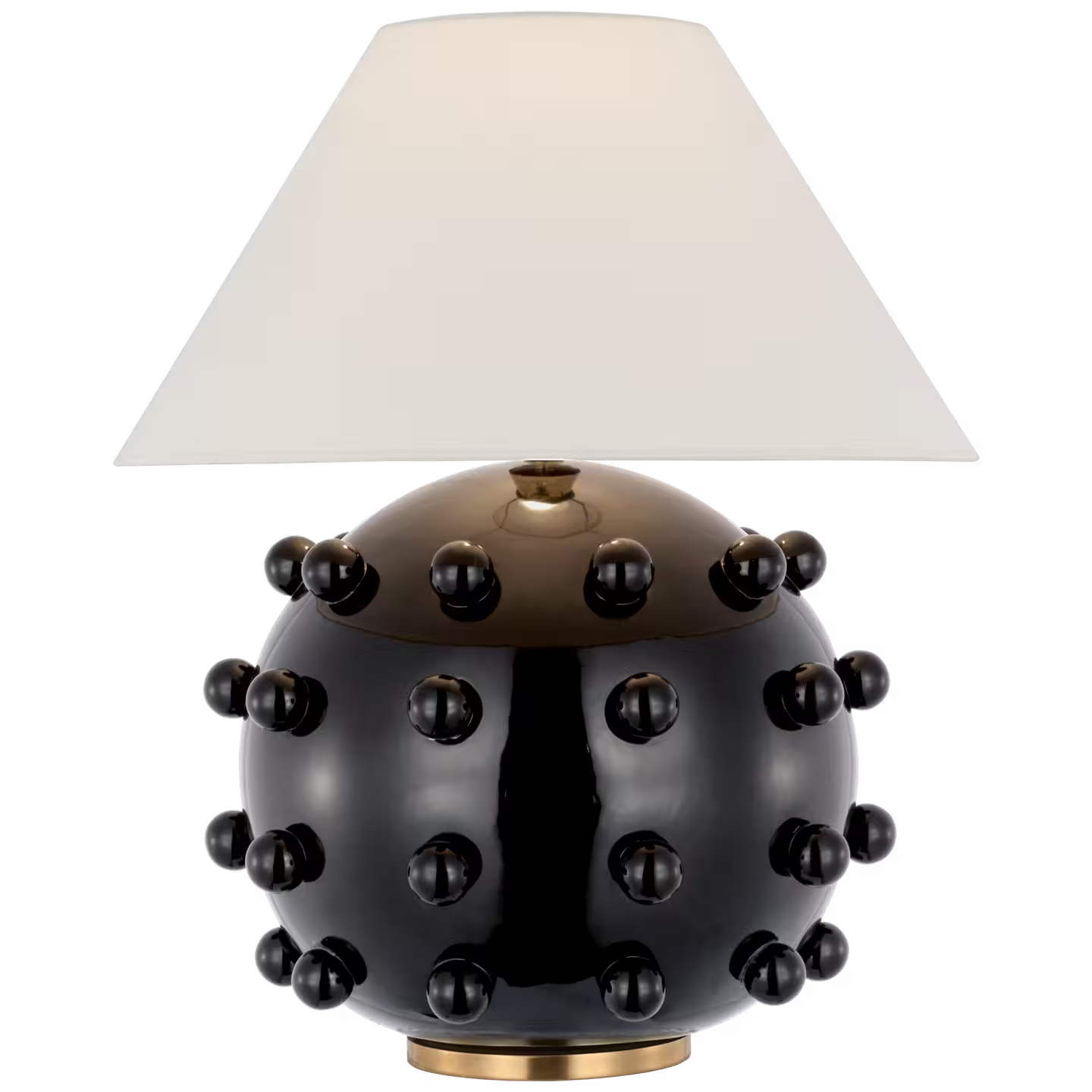 Linden Medium Orb Table Lamp with Linen Shade