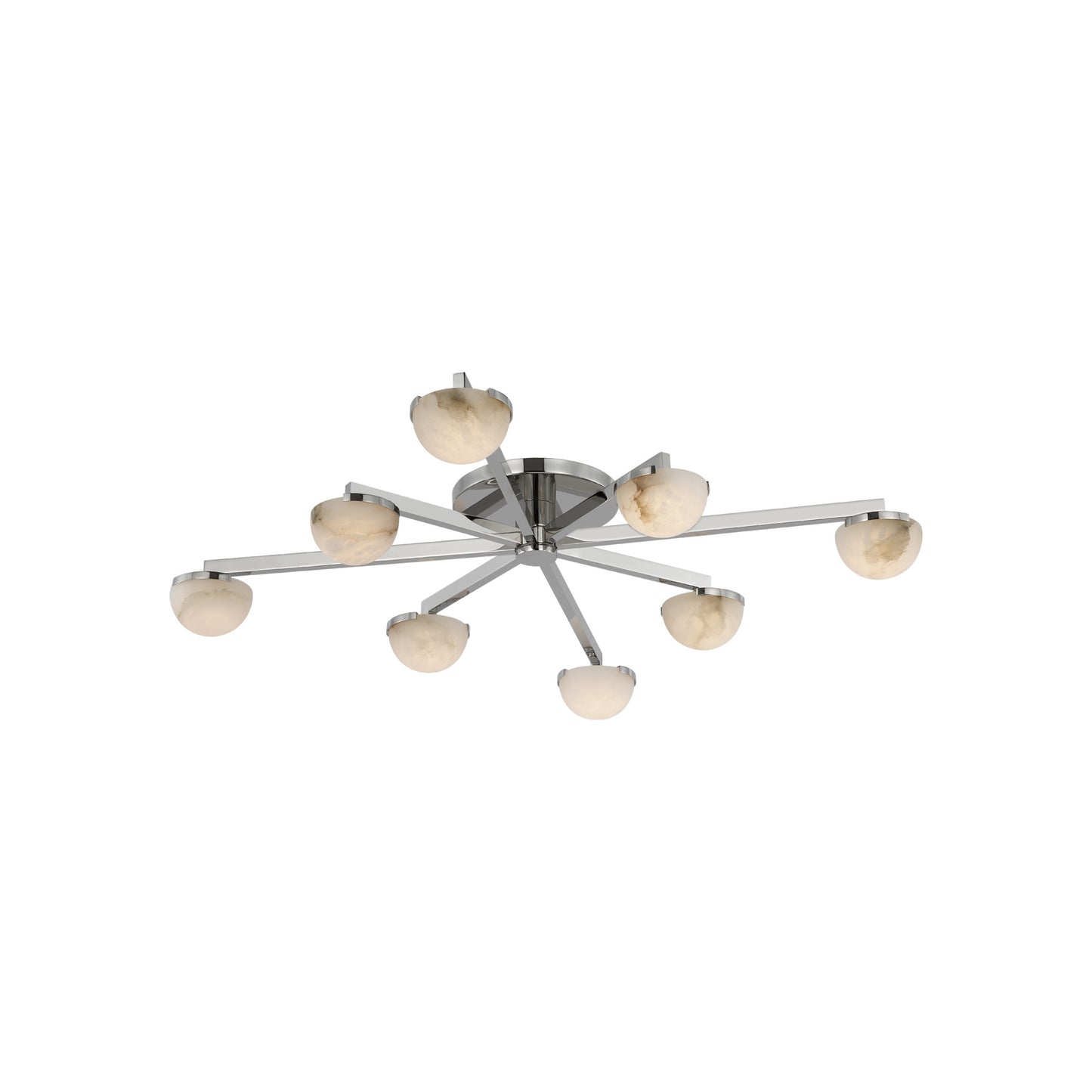 Pedra Staggered Arm Flush Mount with Alabaster