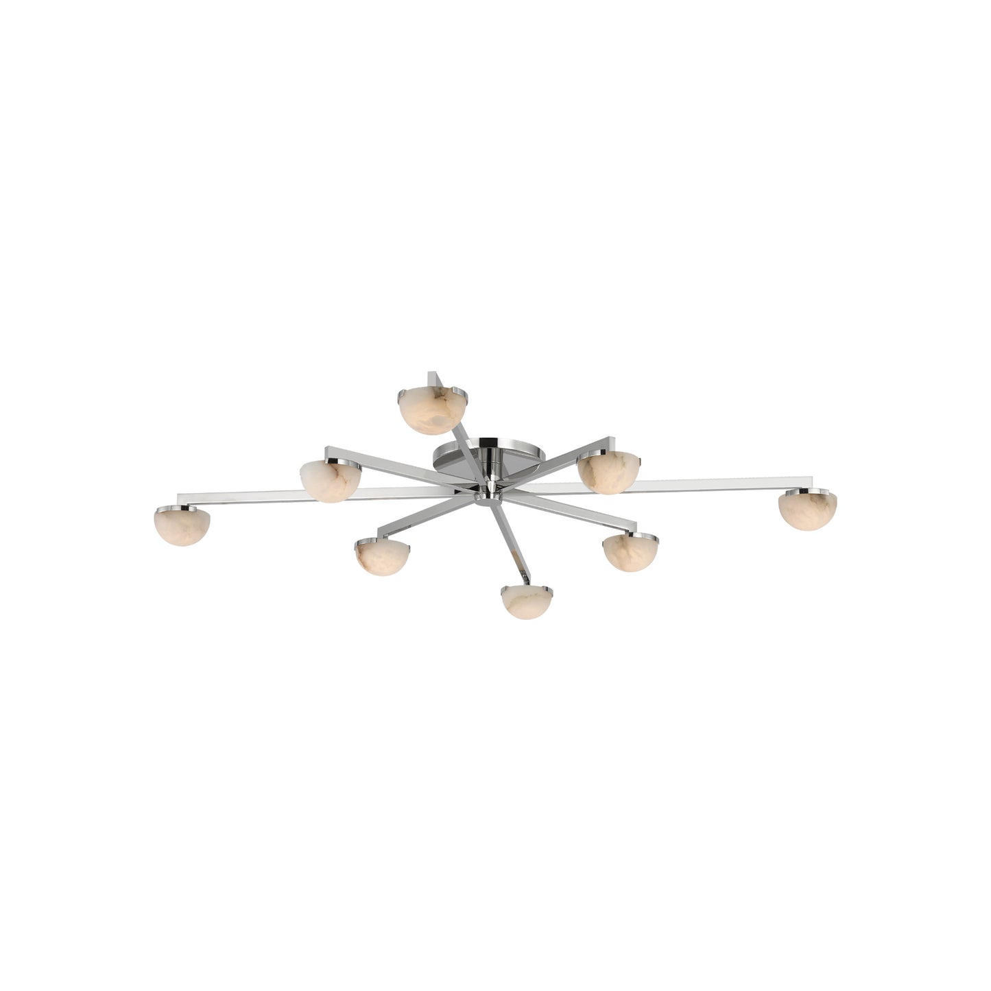 Pedra Staggered Arm Flush Mount with Alabaster