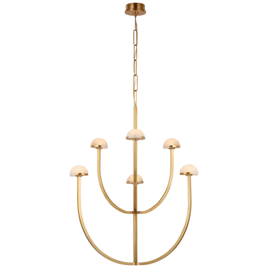 Pedra Large Two-Tier Chandelier with Alabaster