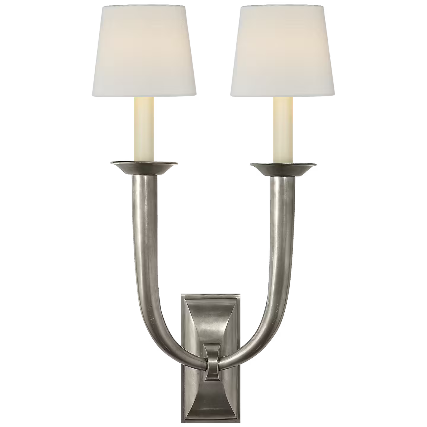 French Deco Horn Double Wall Light
