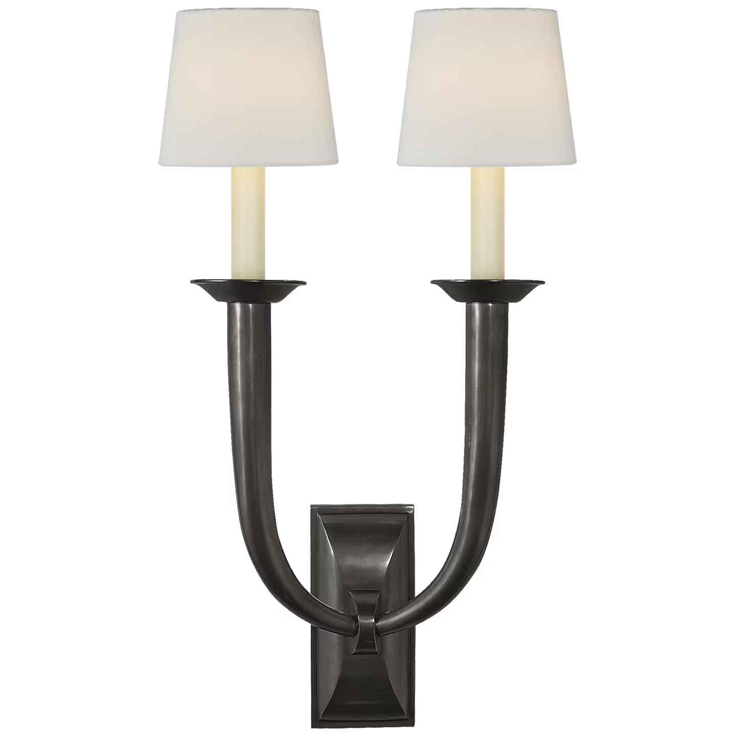 French Deco Horn Double Wall Light