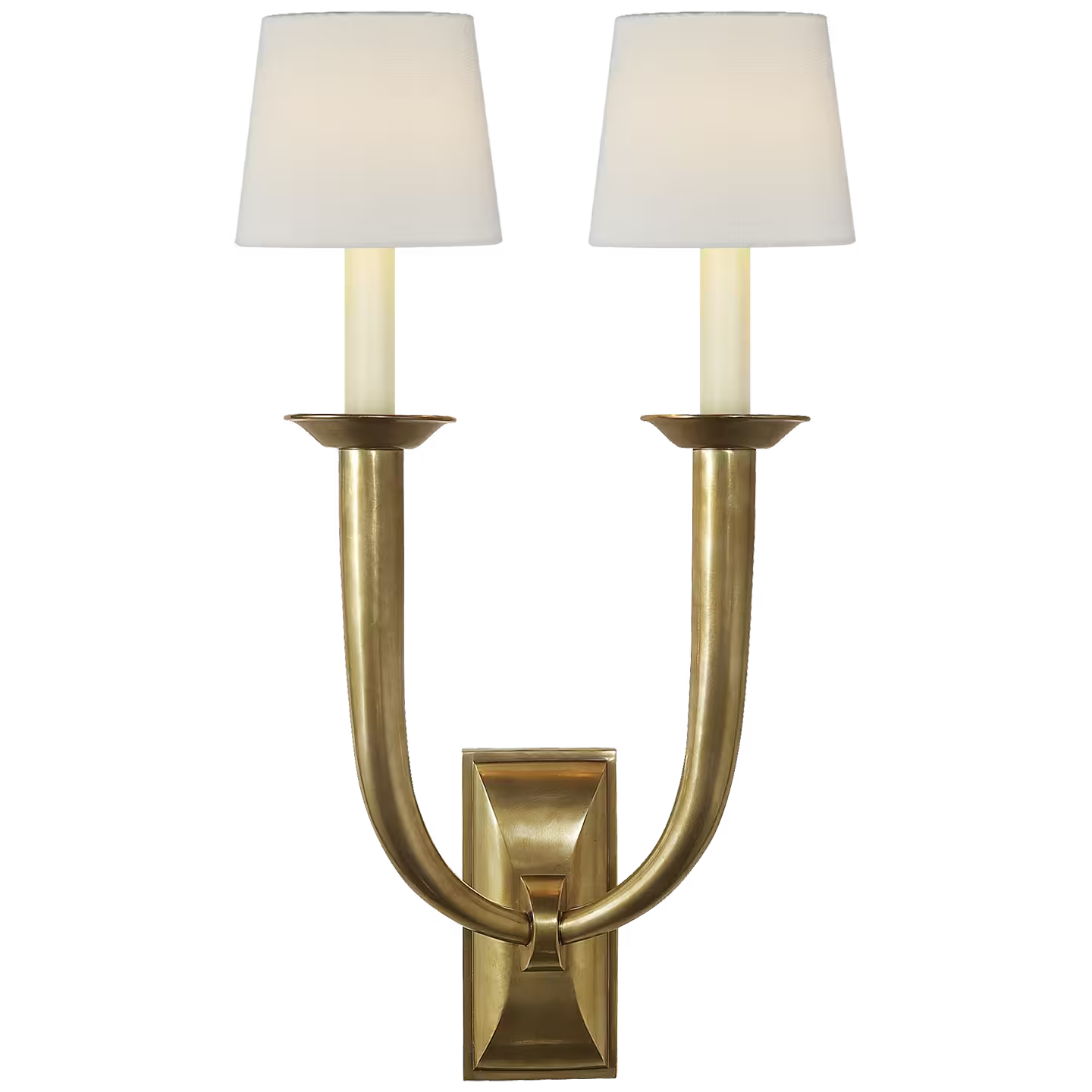 French Deco Horn Double Wall Light