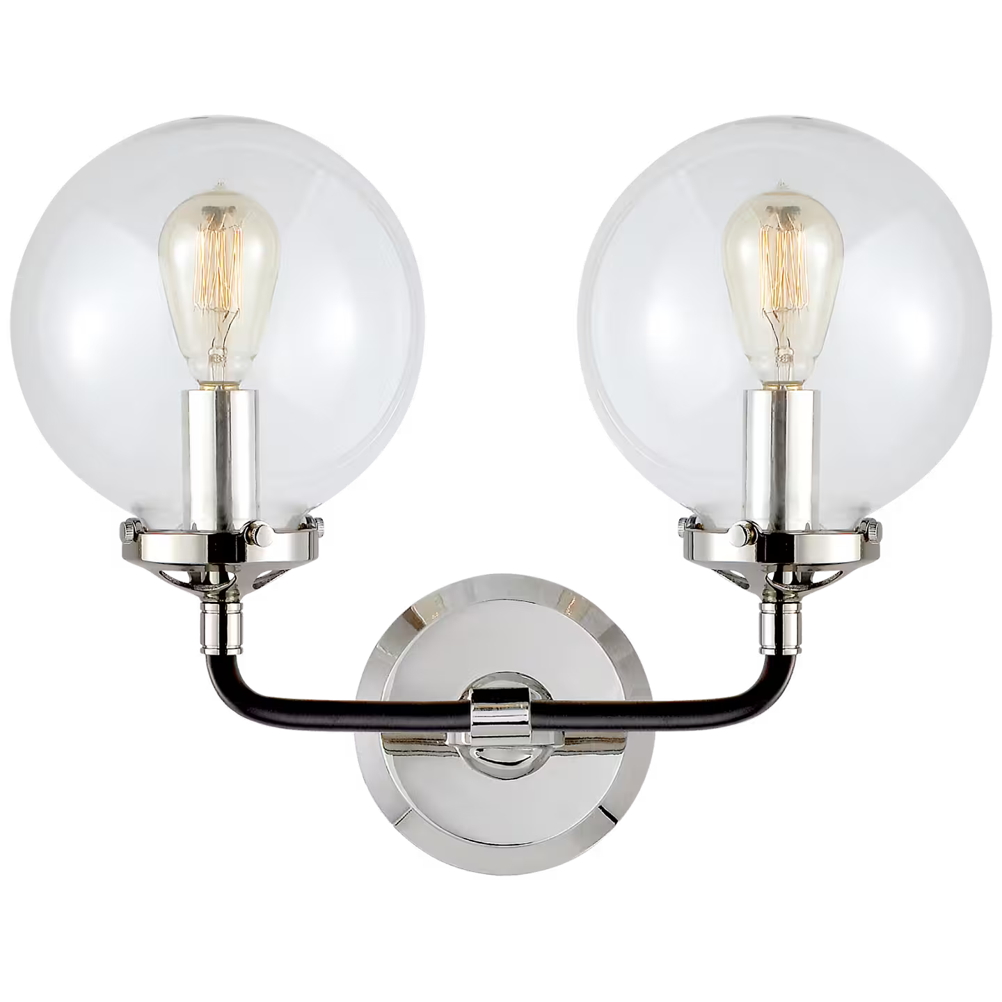 Bistro Double Light Curved Sconce