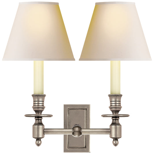 French Double Library Sconce