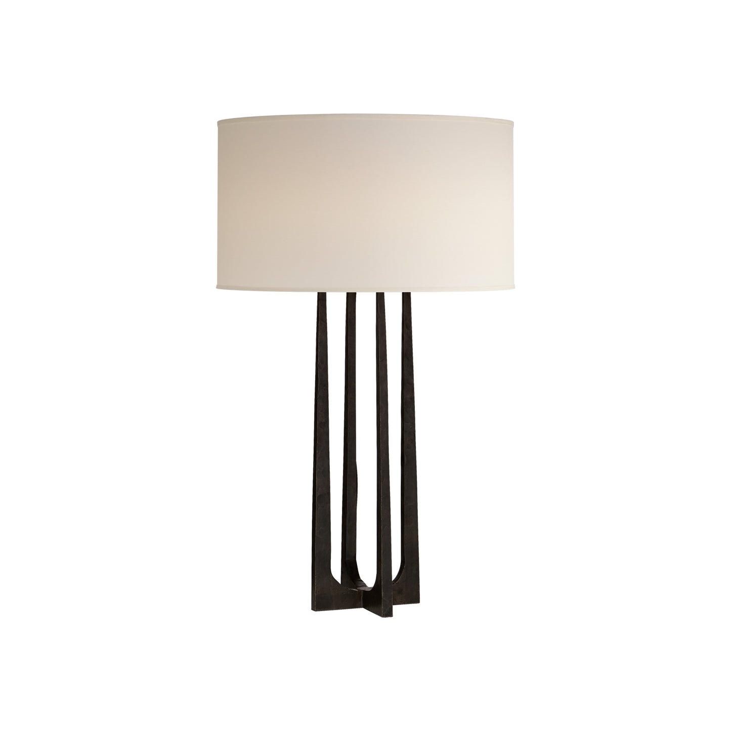 Scala Hand-Forged Table Lamp with Linen Shade