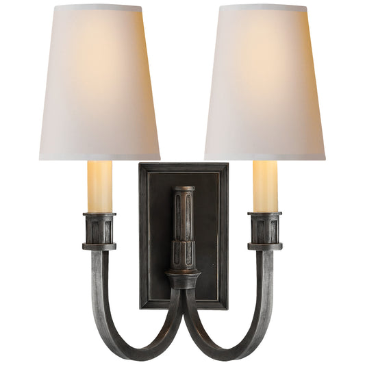 Modern Library Double Sconce