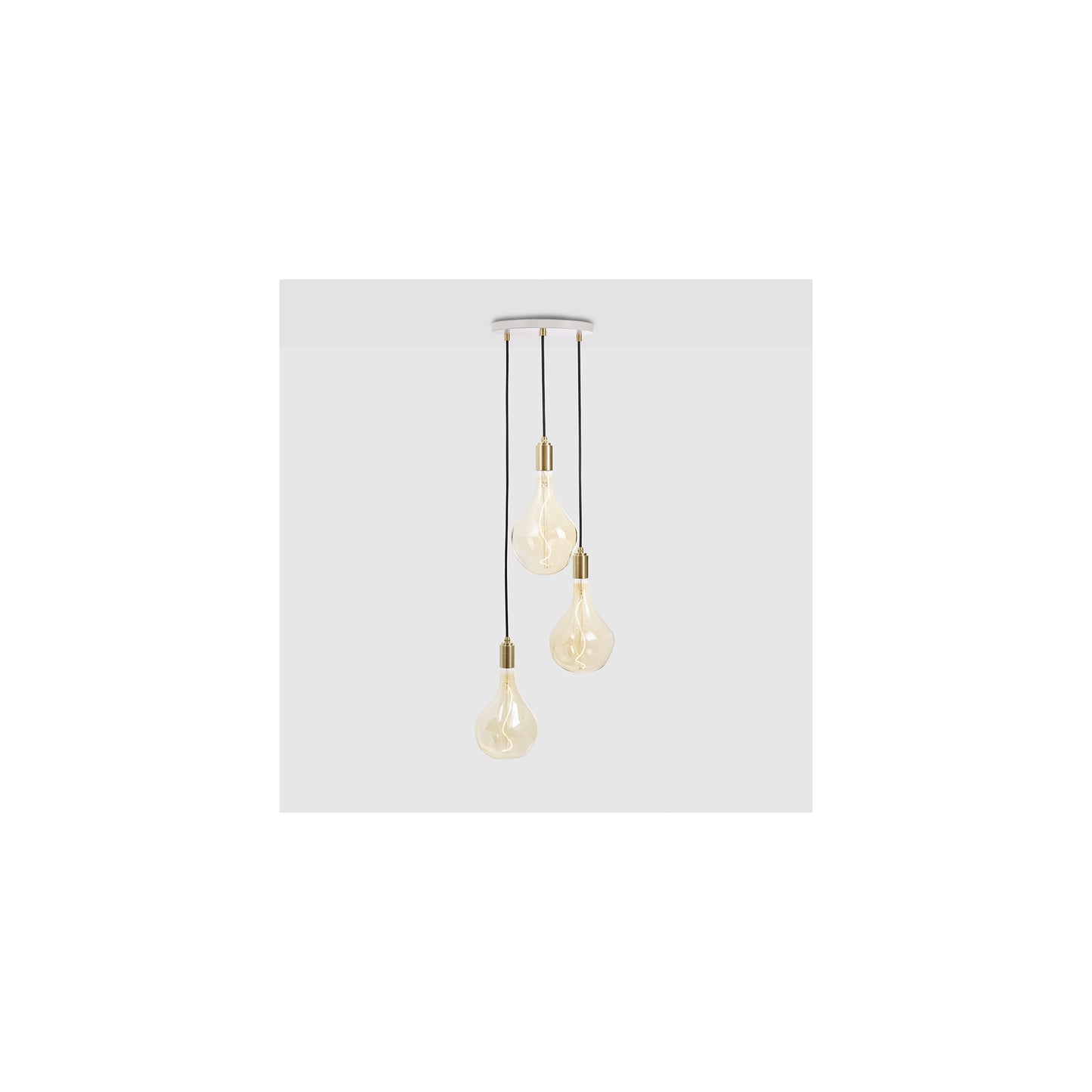 Triple Voronoi II Pendant with White Canopy