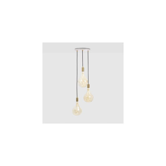 Triple Voronoi II Pendant with White Canopy