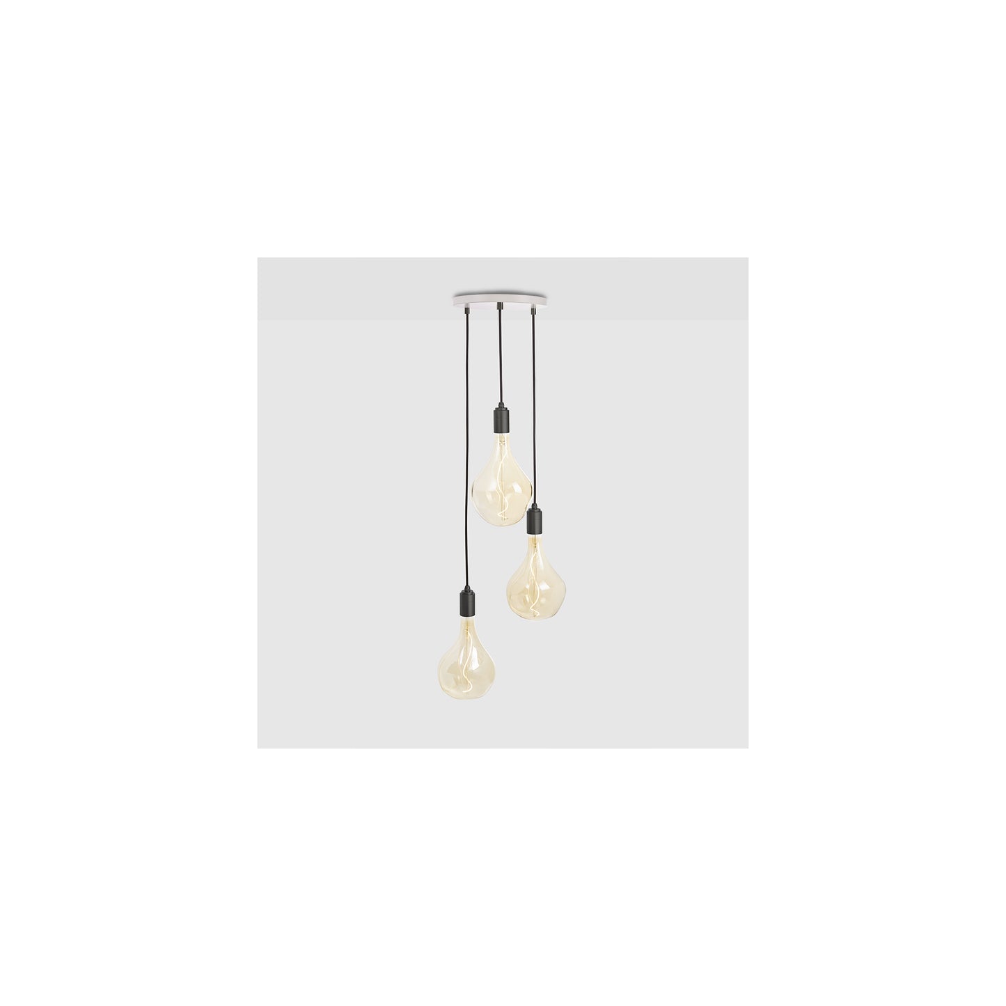 Triple Voronoi II Pendant with White Canopy