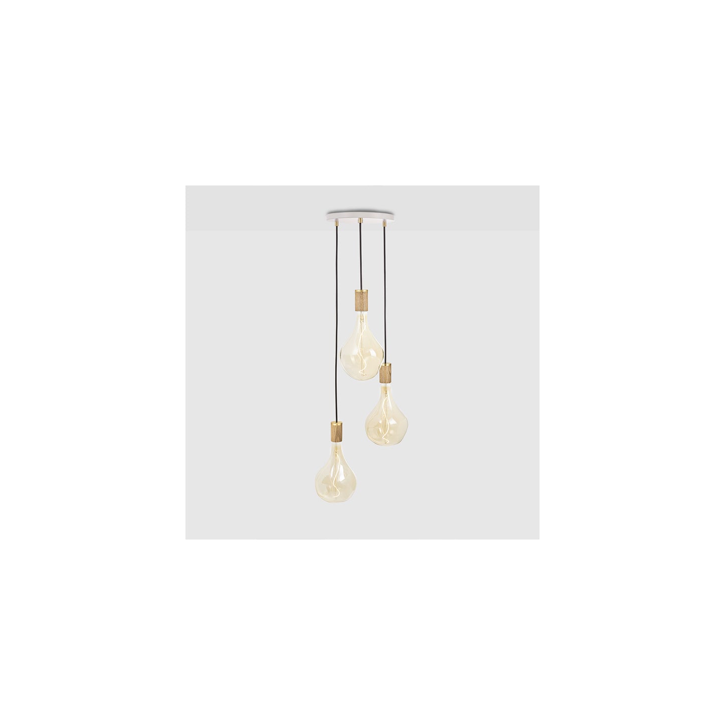 Triple Voronoi II Pendant with White Canopy