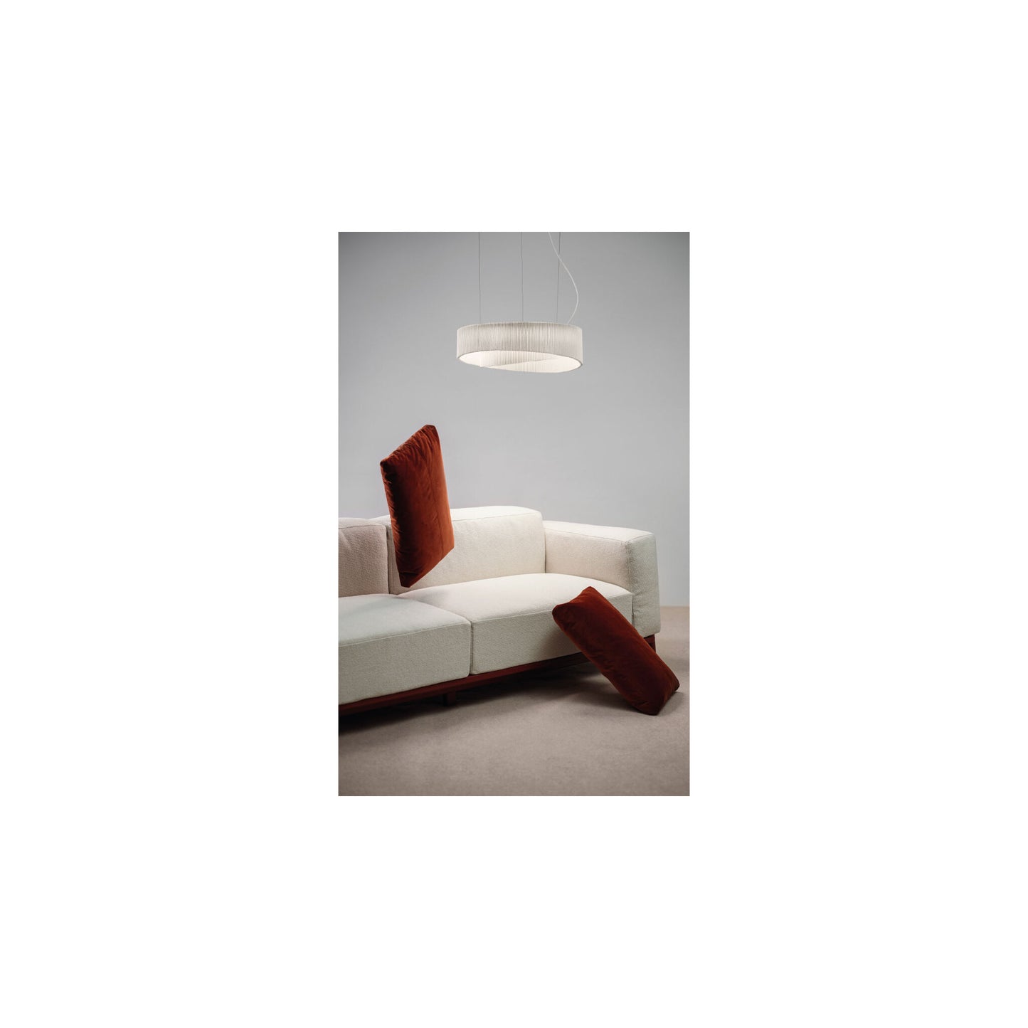 Anel LED Pendant in White