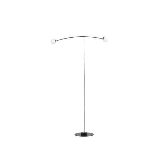 Arch 2-Light Floor Lamp with Opal Glass