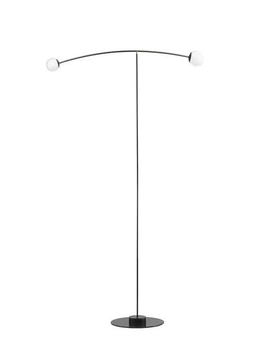 Arch 2-Light Floor Lamp with Opal Glass