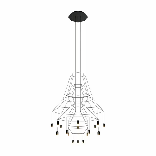 Wireflow 0315 Chandelier in Black