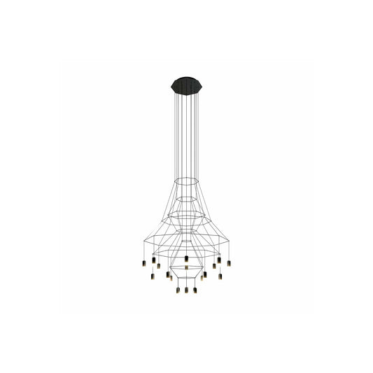 Wireflow 0315 Chandelier in Black