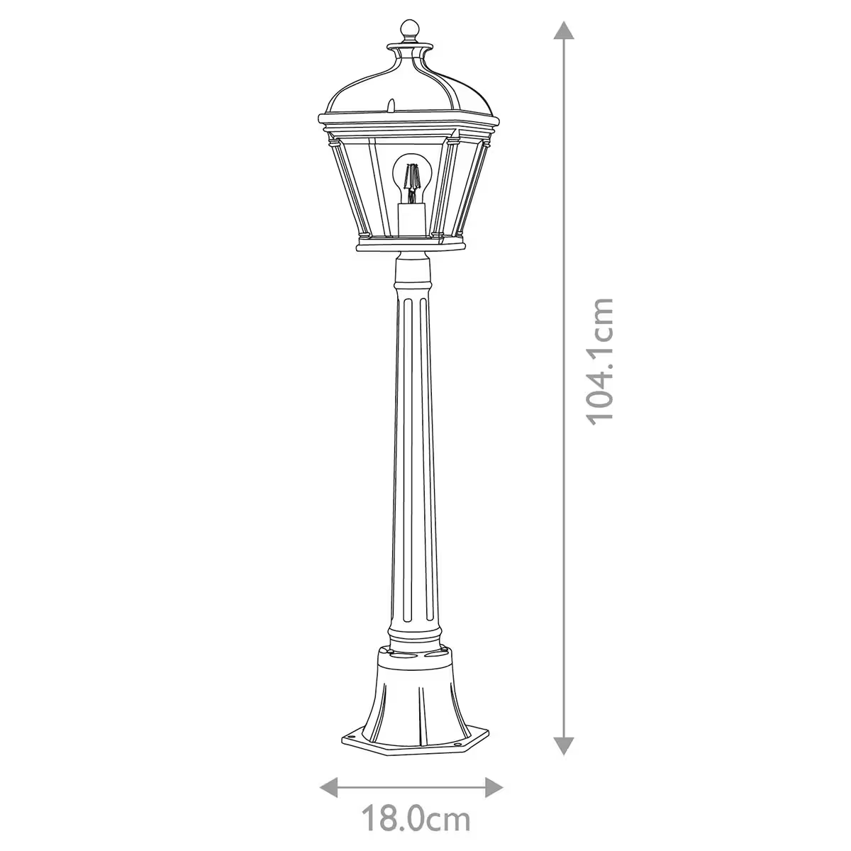 Bayview 1-Light Medium Pillar Lantern
