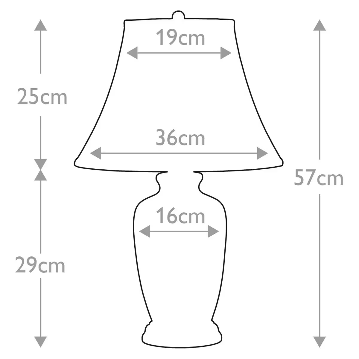 Blue Ginger Jar 1-Light Table Lamp in Blue with White Shade