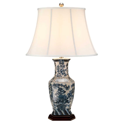 Elstead Blue Hex Table Lamp