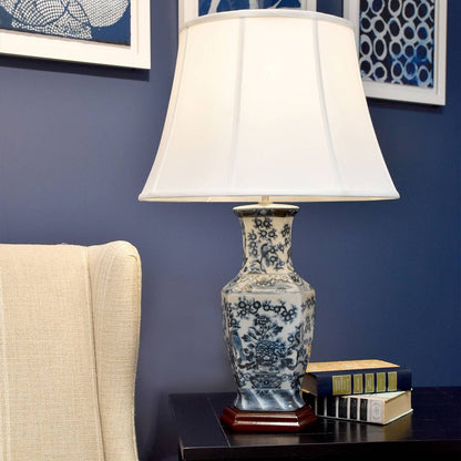 Elstead Blue Hex Table Lamp