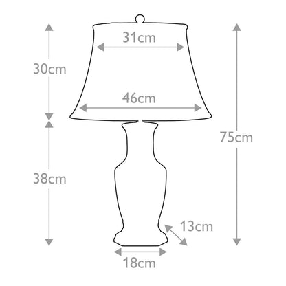 Elstead Blue Hex Table Lamp
