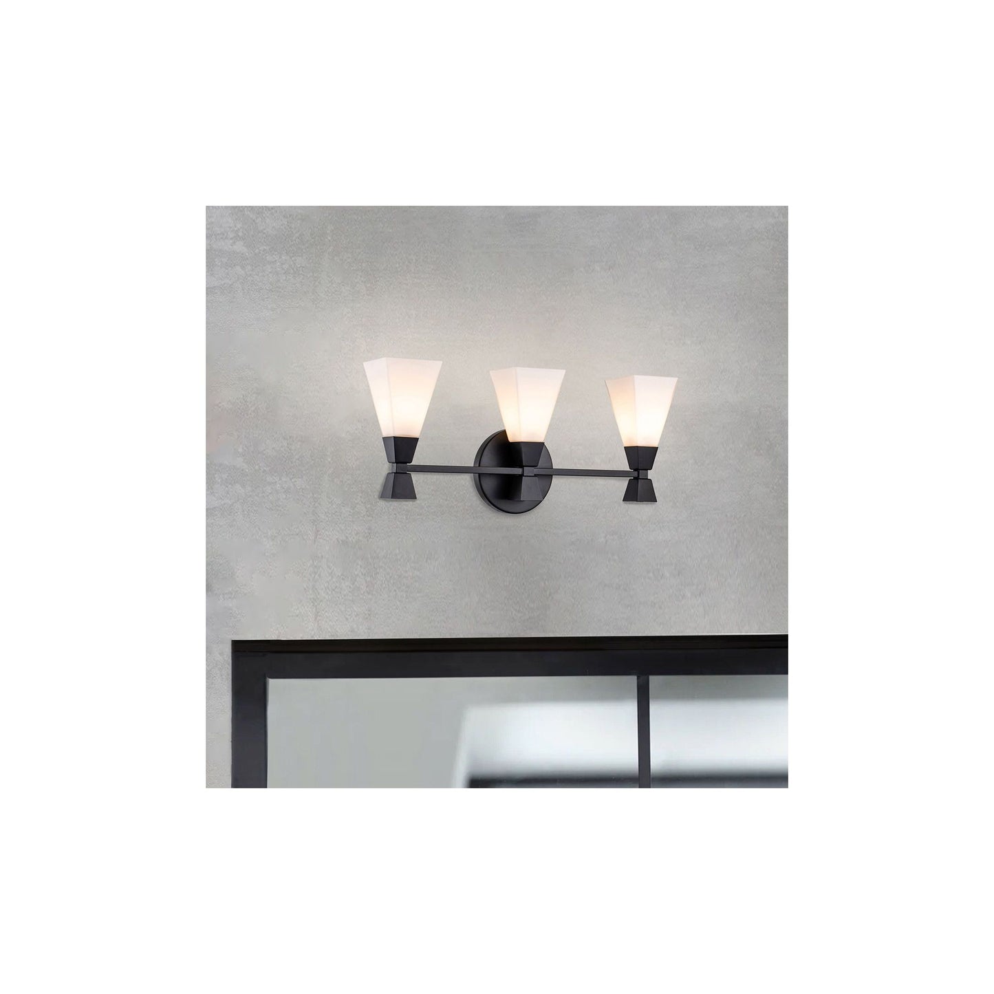 Bowtie 3lt Wall Light in Matt Black