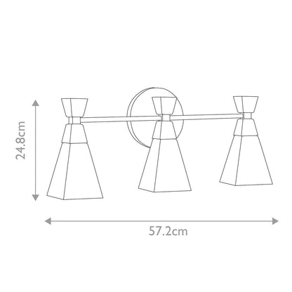 Elstead Bowtie 3-Light Bathroom Wall Light