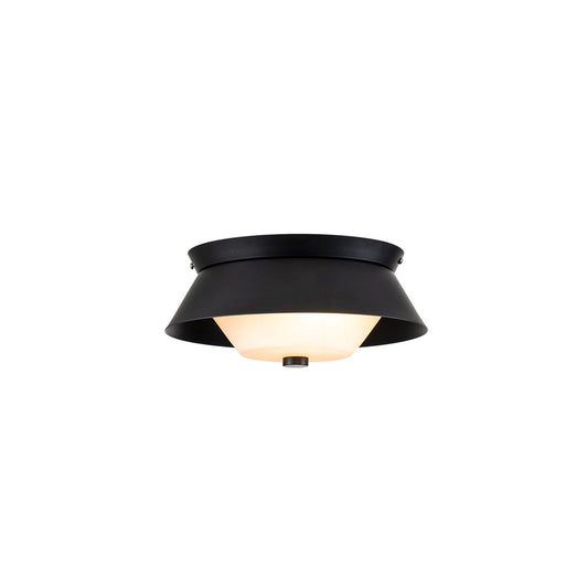 Bowtie 2lt Flush in Matt Black