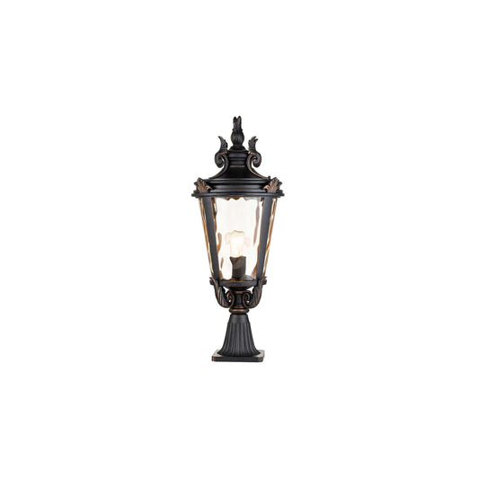 Baltimore 1-Light Pedestal Lantern in Weathered Bronze