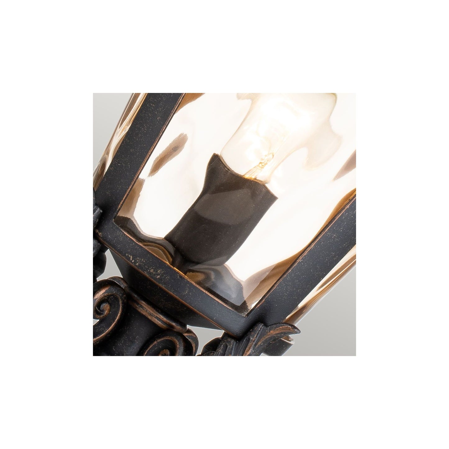 Baltimore 1-Light Pedestal Lantern in Weathered Bronze