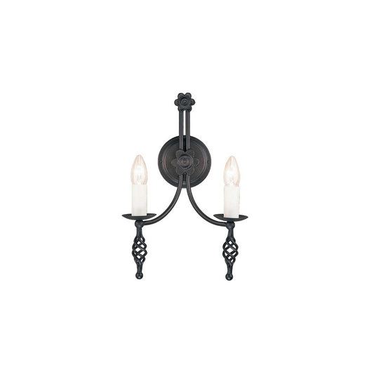 Belfry 2-Light Wall Light in Black
