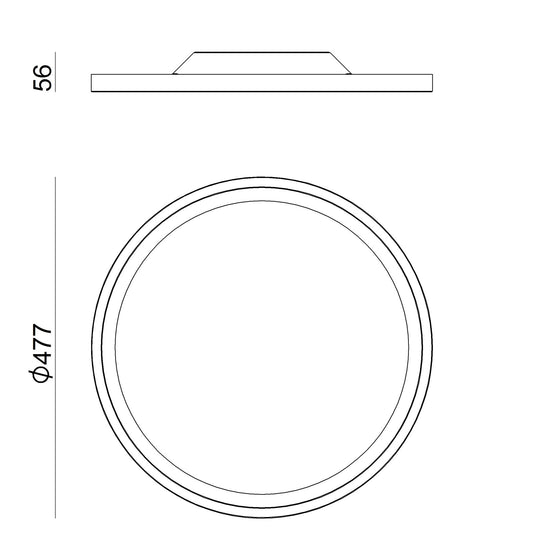 Hinomaru Ø48 LED Wall & Ceiling Light