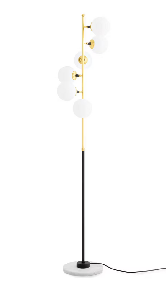 Galassia Floor Lamp in Gold & White