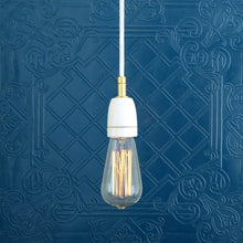Caltra Modern Ceramic and Brass Pendant