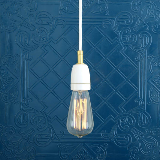 Caltra Modern Ceramic and Brass Pendant