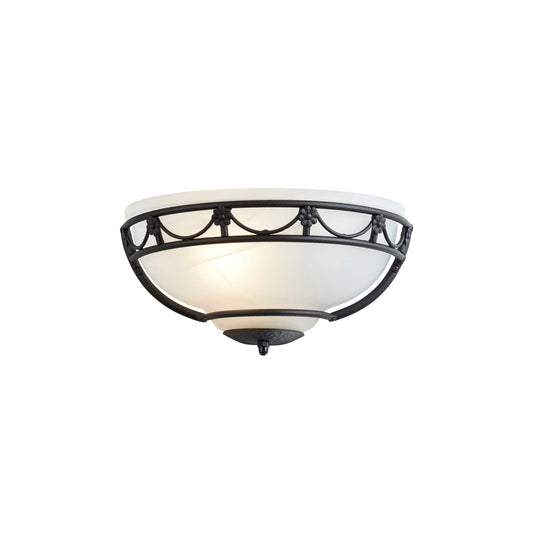Carisbrooke 1-Light Wall Uplighter in Black