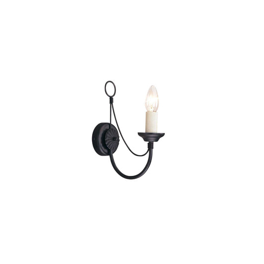 Carisbrooke 1-Light Wall Light in Black