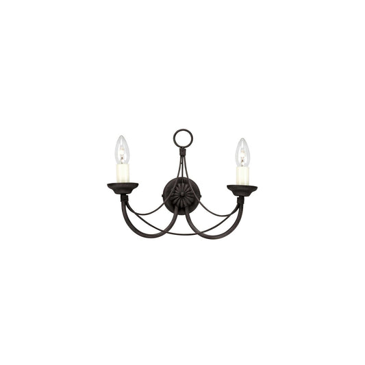 Carisbrooke 2-Light Wall Light in Black