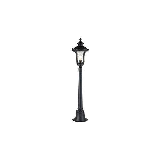 Chicago 1-Light Small Pillar Lantern in Textured Black