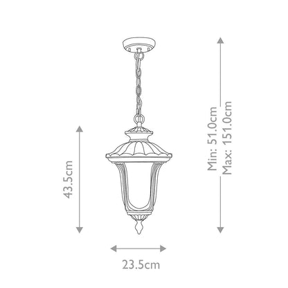 Elstead Chicago Outdoor Ceiling Lantern
