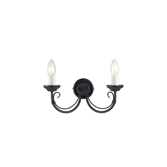 Chartwell 2-Light Wall Light in Black