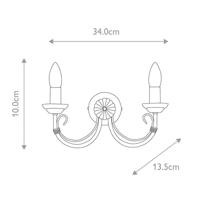 Elstead Chartwell 2-Light Wall Light