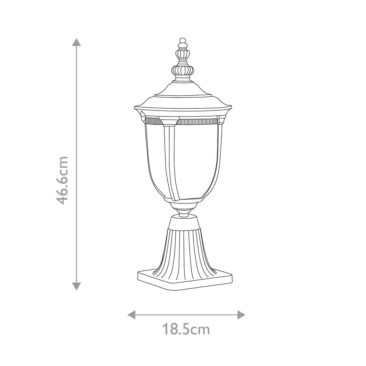 Cleveland 1-Light Small Pedestal Lantern